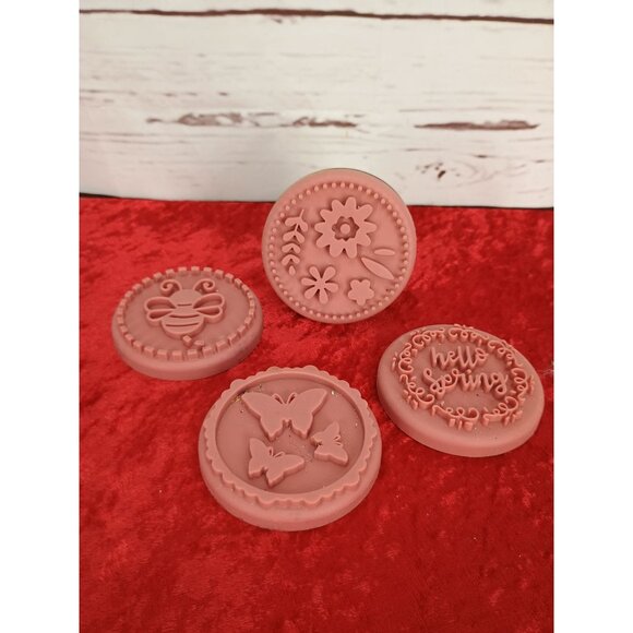 William Sonoma aSpring-Themed Silicone & Wood Cookie Stamp Set - Picture 2 of 8